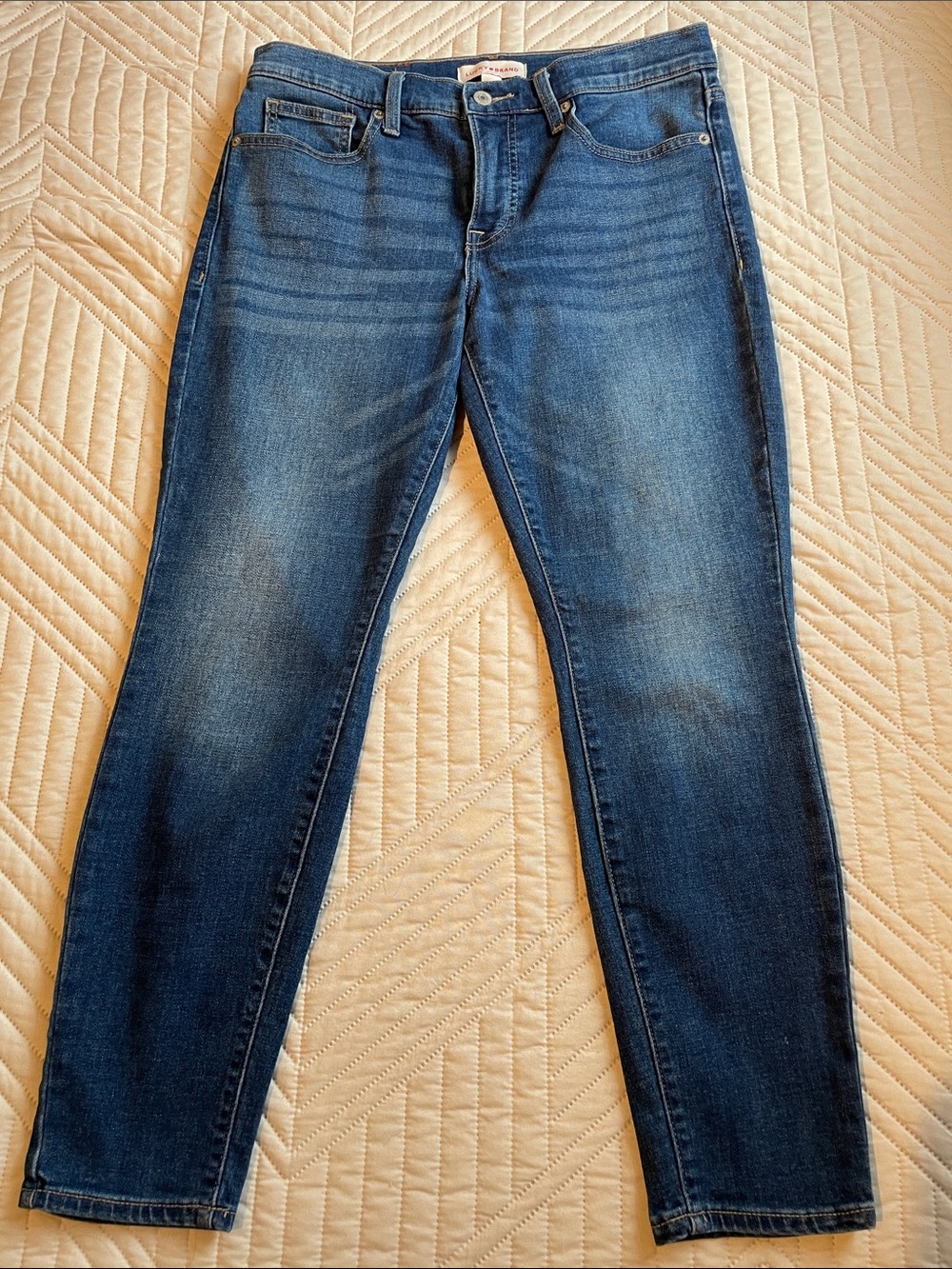 Lucky Brand Ava Mid-Rise Skinny Blue Skinny Jeans